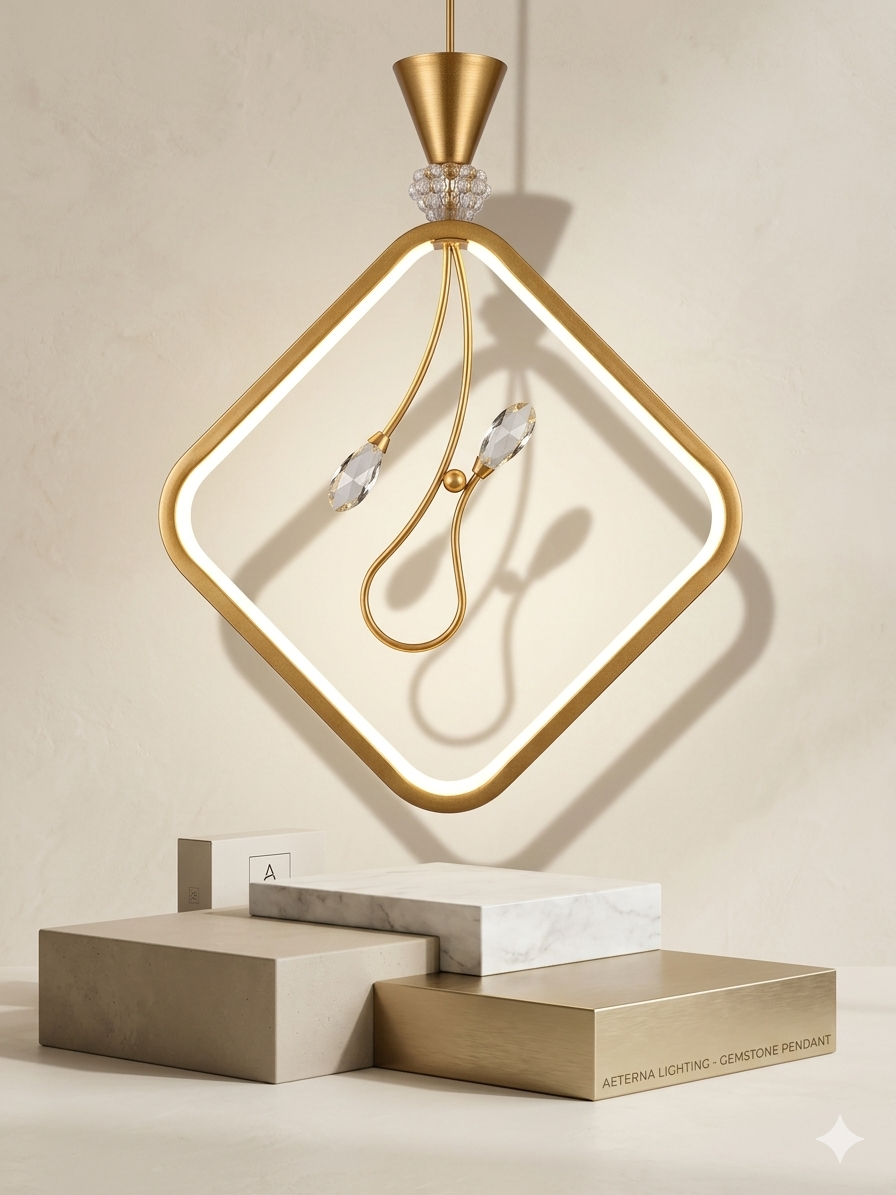 Crystal Frame Pendant Fanoos